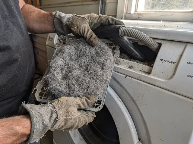 Cleaning Dryer Lint Trap in Scituate