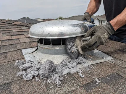 Cleaning Dryer Vent On Roof in Scituate