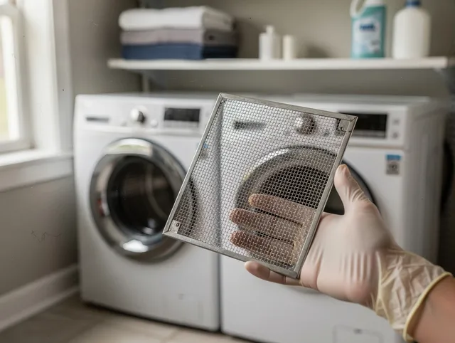 Scituate Dryer Vent Cleaning specialist performing detailed lint trap cleaning service in Scituate