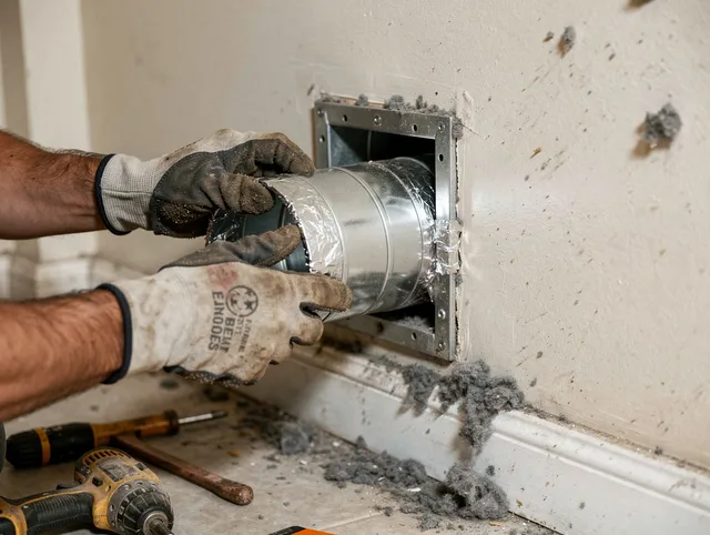 Professional dryer vent repair and installation by Scituate Dryer Vent Cleaning in Scituate